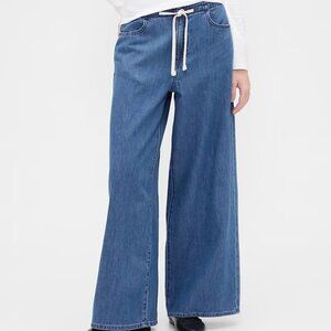 GAP High Rise SuperLight Pull-On Baggy Jeans Size M